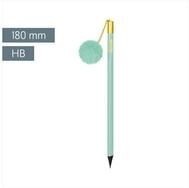 BRUNNEN Bleistift BRUNNEN Bleistift HB mit Bommel-Anh&auml;nger, mint, 180 mm