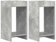 vidaXL Blumenst&auml;nder Pflanzenst&auml;nder 2 Stk. Betongrau 30 x 30 x 60 cm...