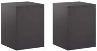 vidaXL Blumenst&auml;nder Pflanzenst&auml;nder 2 pcs Schwarz 30 x 30 x 40 cm Stahl (2...