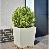 vidaXL Pflanzk&uuml;bel, Pflanzk&uuml;bel Wei&szlig; 50x50x50 cm Stahl