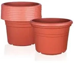 BigDean Blumentopf Pflanzk&uuml;bel aus Kunststoff rund (Set, 6 St., Blument&ouml;pfe),