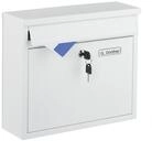 relaxdays Wandbriefkasten Briefkasten kompakt (5-St), wei&szlig;
