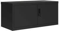 vidaXL Aktenschrank 90 x 40 x 40 cm Aktenschrank Schwarz 90x40x40 cm Stahl