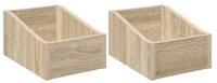 vidaXL Aufbewahrungsbox LP Plattenbox 2 stk. Sonoma-Eiche 23 x 33 x 16 cm