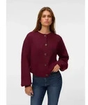 Vero Moda Strickjacke VMLEA LS O-NECK CARDIGAN NOOS Kunstfaser, loose fit rot M...