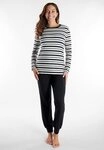 TOM TAILOR Pyjama Xanthi mit Rundhalsausschnitt und langen &Auml;rmeln grau S (36)