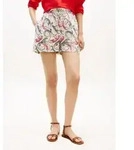 Tommy Hilfiger Shorts ESS LINEN PULL ON SHORT mit Tunnelzug am Bund rot M (40)