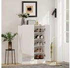 HOMCOM Schuhschrank Schuhregal mit Bel&uuml;ftungsl&ouml;chern, Hochglanzt&uuml;ren und