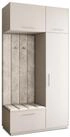 Masseno Garderobenschrank REMA 120 x 240 cm Garderoben-Set mit 1 T&uuml;r Kaschmir