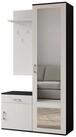 Masseno Garderobenschrank VENTO 100 x 180,5 cm Flurm&ouml;bel mit Spiegel und 1 T&uuml;r
