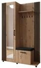 Masseno Garderobenschrank ARMADIO 137 x 207 cm Flurm&ouml;bel mit Spiegel und 1 T&uuml;r