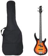 vidaXL Westerngitarre E-Bass f&uuml;r Anf&auml;nger mit Tasche Braun und Schwarz 4/4 46"