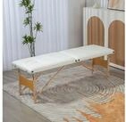 HOMCOM Massageliege 2-Zonen Massagetisch Massagebank mit Holzf&uuml;&szlig;en...