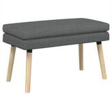 vidaXL Sitzbank Doppellagige Bank Dunkelgrau 80 x 40 x 47 cm Stoff (1-St)
