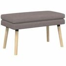 vidaXL Sitzbank Doppellagige Bank Taupe 80 x 40 x 47 cm Stoff (1-St)