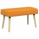 vidaXL Sitzbank Kanalgepolsterte Bank Dunkelgelb 80 x 40 x 46 cm Stoff (1-St)
