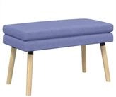 vidaXL Sitzbank Doppellagige Bank Jeans blau 80 x 40 x 47 cm Stoff (1-St)
