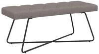 vidaXL Sitzbank Bank mit Knopfheftung Taupe 110 x 40 x 46 cm Stoff Knopfheftung