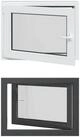 vidaXL Fenster Kellerfenster Innenseite Farbe Wei&szlig; RISOR 80 x 50 cm, (1 St)