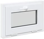 vidaXL Fenster 60 x 40 cm Kellerfenster RISOR 60x40 cm PVC und Glas Wei&szlig;