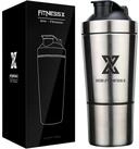X SIM FITNESSX Protein Shaker Eiwei&szlig; Shaker Edelstahl 800ml Protein Mix Bottle