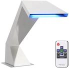 vidaXL Wasserfall Poolwasserfall mit RGB-LEDs Edelstahl 63,5 x 29 x 51 cm...