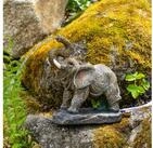 esotec Wasserspeier Solar Komplettset Elefant TEMBA, Teich-Wasserspiel mit Pumpe