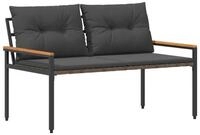 vidaXL Gartenbank vidaXL Bank Outdoor 2 -Seater 116 x 67,5 x 72 cm Poly-Rattan