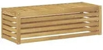 vidaXL Sofaelement Outdoor Hocker Bank Wei&szlig; 115 x 43 x 37 cm Massivholz (1 St)...