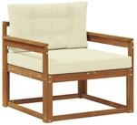 vidaXL Sofaelement Outdoor Mittelsofa Natur (1 St)