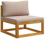 vidaXL Gartenlounge-Set vidaXL Sofa-Mittelteil mit Kissen Massivholz Akazie...