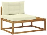 vidaXL Sofaelement Outdoor Endsofa mit Kissen Natur 115 x 83 x 73 cm (1 St)