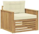 vidaXL Sofaelement Outdoor-Sofa Polyester Wei&szlig; (1 St)