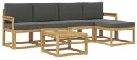 vidaXL Gartenlounge-Set Outdoor-Sofagarnitur 6 stk. Wei&szlig; und Anthrazit, (6-tlg)
