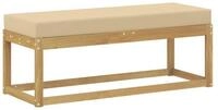 vidaXL Sofaelement Outdoor Hocker Bank Massivholz Wei&szlig; (1 St)
