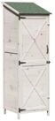 vidaXL Gartenhaus Gartenschuppen Wei&szlig; 59,5 x 56 x 176,5 cm Massivholz aus...