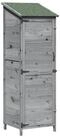 vidaXL Gartenhaus Gartenschuppen Grau 59,5 x 56 x 176,5 cm Massivholz aus Fichte