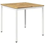 vidaXL Gartentisch Gartentisch Wei&szlig; 80 x 80,5 x 75 cm Massivholz (1-St)