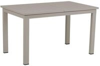Natur24 Gartentisch Lomma Esstisch 128-187x 73 x 80 cm Aluminium Beige