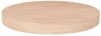 vidaXL Tischplatte Runde Tischplatte &Oslash;50x4 cm Unbehandeltes Massivholz Eiche...