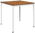 vidaXL Gartentisch Gartentisch Nat&uuml;rlich und Wei&szlig; 80 x 80,5 x 75 cm (1-St)