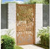 vidaXL Gartentor, Gartentor 105x205 cm Wetterfester Stahl Spurendesign