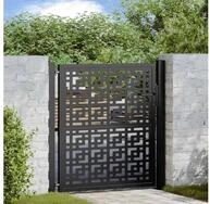 vidaXL Gartentor, Gartentor Schwarz 105x106 cm Stahl Kreuz-Design