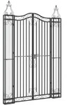 vidaXL Gartentor 121 x 8 x 180 cm Gartentor Schwarz 121x8x180 cm Schmiedeeisen