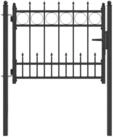 vidaXL Gartentor Zauntor HORST 100 x 75 cm Metall Schwarz Abschlie&szlig;bar