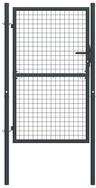 vidaXL Gartentor Mesh-Gartentor Verzinkter Stahl 100 x 225 cm Grau Schl&uuml;ssel...