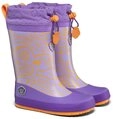 Affenzahn Vegan Puddly Gummistiefel nach Barfu&szlig;schuhprinzip, wasserdicht lila...