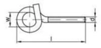 Contorion Schraube Starker Deckenhaken gewunden M12x22 Stahl galvanisch...