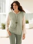 Pullunder INSPIRATIONEN "Pullunder", Damen, Gr. 42, gr&uuml;n (khaki, meliert), 45%