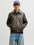Jack & Jones Lederimitatjacke JJMARLON PU JACKET Kunstfaser, regular fit